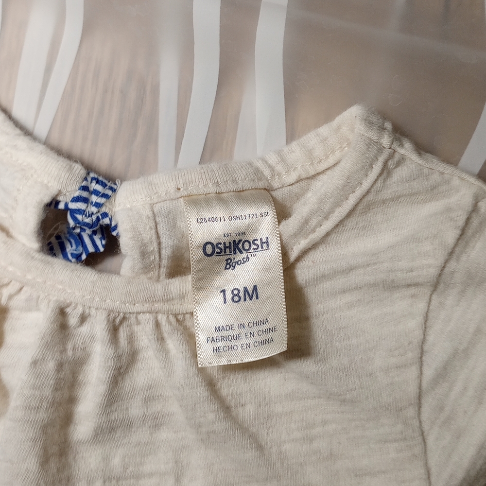 Oshkosh B'gosh Two piece Set Blue White Denim Size 18M - Picture 12 of 12